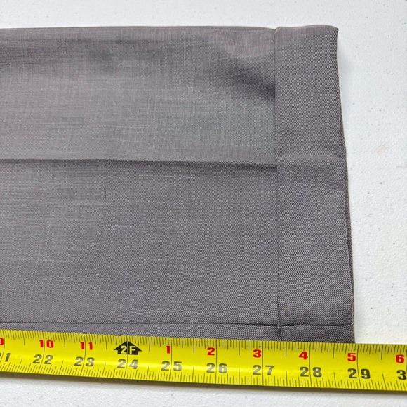 Lauren Ralph Lauren Pants Mens 36x29 Gray Polyester Pleated Cuffed Dress Slacks - Picture 11 of 12